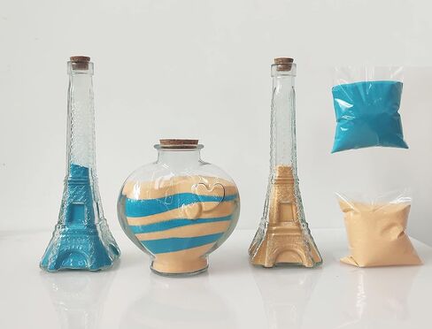 CHENGXINWENHUA Unity Sand Set for Weddings Sand Ceremony Kit Handmade Decorative Jar Vase with Sand(2lbs) (Heart vase (2lb), Colour E) in Saudi Arabia