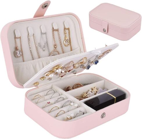 Travel Jewelry Organiser Cases, Jewelry Storage Box for Necklace, Earrings, Rings, Bracelet (Box-Dark Blue) in Kuwait