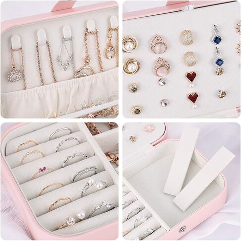 Travel Jewelry Organiser Cases, Jewelry Storage Box for Necklace, Earrings, Rings, Bracelet (Box-Dark Blue) in Kuwait