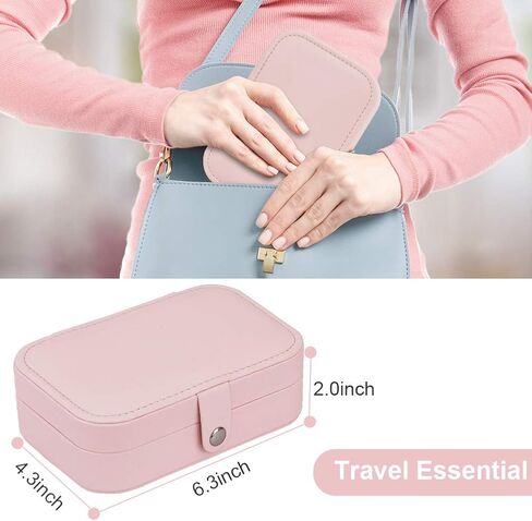 Travel Jewelry Organiser Cases, Jewelry Storage Box for Necklace, Earrings, Rings, Bracelet (Box-Dark Blue) in Kuwait