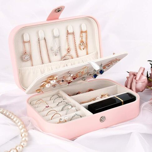 Travel Jewelry Organiser Cases, Jewelry Storage Box for Necklace, Earrings, Rings, Bracelet (Box-Dark Blue) in Kuwait