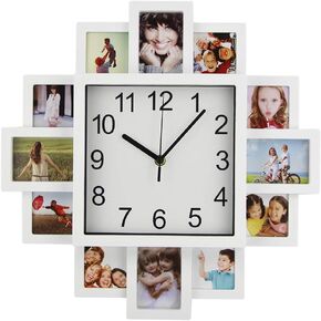 ساعة إطار DIY Timelike، ساعة حائط DIY تصميم عصري، إطار صور DIY ساعة صور فنية بلاستيكية، ساعة فريدة من نوعها لديكور المنزل من Klok - اصنع ساعة متعددة الصور الخاصة بك