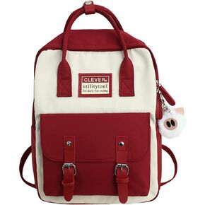GGOOB Aesthetic Backpack Cute Kawaii Backpack for School Backpack Cute Aesthetic (black)