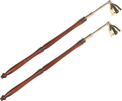 Incense Garden Candle Snuffer - 2 Pack - Brass Tip with Wood Handle in Saudi Arabia