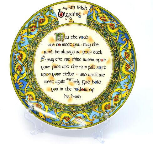 Decorative Plate 8 cm Old Irish Blessing Hanging Decorative Plate May the Road Rise to meet you.. by Royal Tara in Saudi Arabia