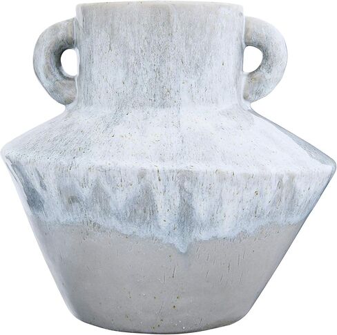 Bloomingville 8.25" H Stoneware Reactive Glaze Finish & Vertical Handles (Each one Will Vary) Vase, Mint in Saudi Arabia