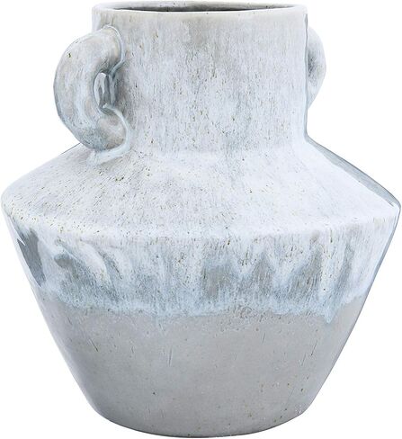 Bloomingville 8.25" H Stoneware Reactive Glaze Finish & Vertical Handles (Each one Will Vary) Vase, Mint in Saudi Arabia