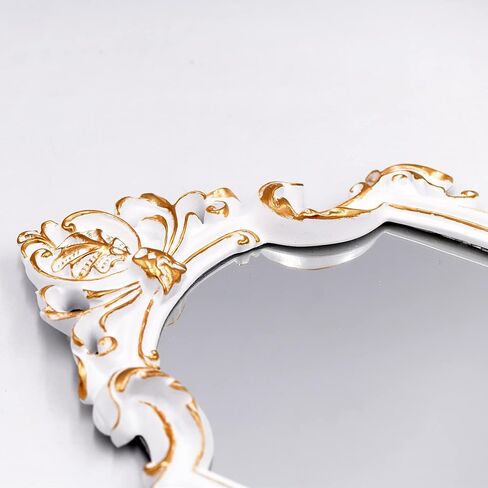 Shield Wall Mirror Mirror Wall Decor Vintage Mirror (L 2Pcs, Gold) in Kuwait
