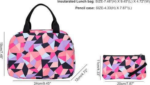 JiaYou Girl Geometric Printed Primary Junior High University School Bag Bookbag Backpack(2# Black,19 L) in Kuwait