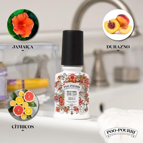 بخاخ المرحاض Poo-Pourri Before-You-Go، الحمضيات الأصلية، حجم السفر 10 مل - الليمون والبرغموت وعشب الليمون، 0.34 أونصة سائلة (عبوة من قطعة واحدة) in Kuwait