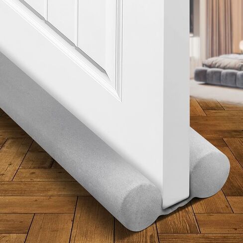 Holikme Door Draft Stopper Weather Stripping Noise Blocker Window Breeze Blocker Adjustable Door Sweeps 36inch, Beige in Saudi Arabia