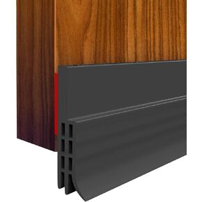 Suptikes 2 Pack Door Draft Stopper, Door Sweep for Exterior/Interior Doors, Under Door Seal Under Door Draft Blocker, Soundproof Door Bottom Weather Stripping, 2" W x 39" L, Black