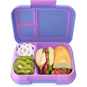 Bentgo® Pop - Leak-Proof Lunch Box & Removable Divider for Ages 8+ & Teens - Lunch Container Holds 5 Cups of Food; 3-4 Compartments; Microwave/Dishwasher Safe; 2 Year Warranty (Bright Coral/Teal)