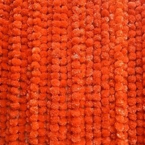 5 PC - 5 feet Marigold Garland |Indian/American Wedding Party Mantle Decoration, Faux Garlands Wedding Garland, Diwali Decoration, Spring Bush Floral! (Dark Orange) in Saudi Arabia