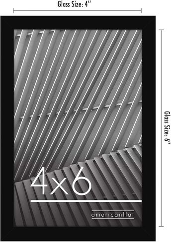 Americanflat 8.5x11 Picture Frame in Black - Thin Border Photo Frame with Shatter Resistant Glass - Horizontal and Vertical Formats for Wall and Tabletop in Kuwait