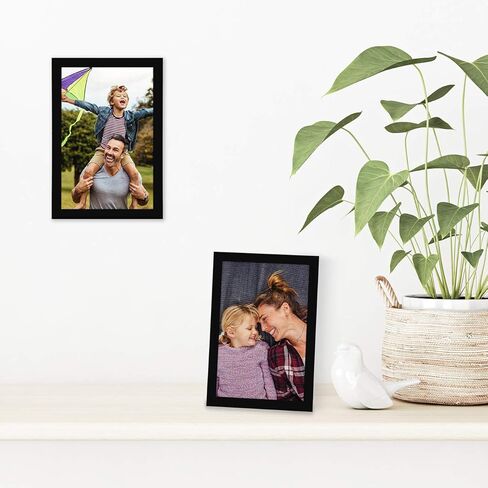Americanflat 8.5x11 Picture Frame in Black - Thin Border Photo Frame with Shatter Resistant Glass - Horizontal and Vertical Formats for Wall and Tabletop in Kuwait