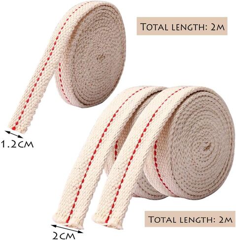 19.5 Foot / 3 Rolls Cotton Oil Lamp Wick, Replacement Oil Lanterns Wick for Oil Lamps and Oil Burners in Kuwait