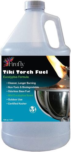 Firefly Tiki Torch Fuel – Clean-Burning Outdoor Lamp Oil for Tiki Torches and Lanterns. Low Smoke, Long-Lasting – Outdoor Patio & Garden Use (Citronella, 2 Gallons) in Kuwait