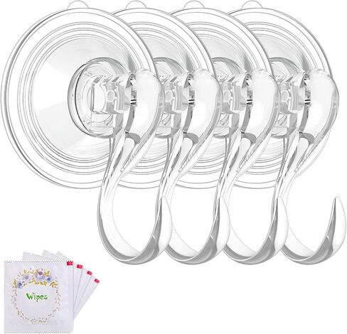 VIS'V Wreath Hanger, Large Clear Heavy Duty Suction Cup Wreath Hooks with Wipes 22 LB Removable Strong Window Glass Door Suction Cup Wreath Holder for Halloween Christmas Wreath Decor - 2 Pcs in Kuwait