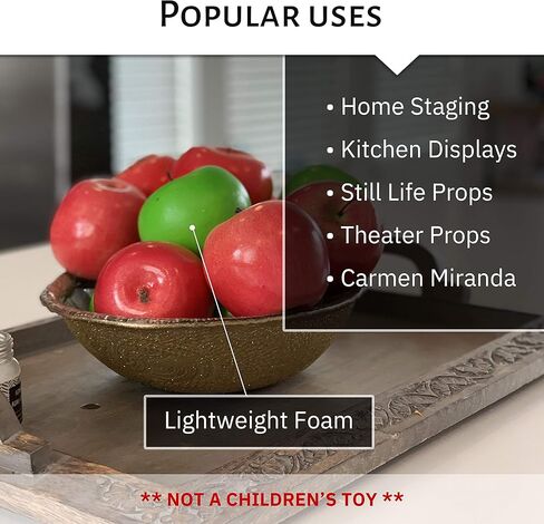 داسكشا تفاح صناعي واقعي - 13 قطعة - 7 تفاحات حمراء و6 تفاحات خضراء - فواكه مزيفة للزينة in Kuwait