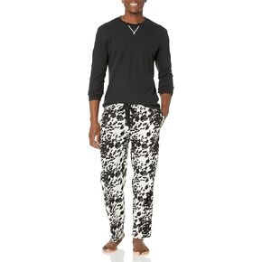 Wrangler Men's Waffle Knit Top and Flannel Pant Pajama Sleep Set