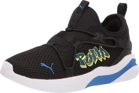 PUMA Softride Rift Slip On Running Shoe, Black-Nebulas Blue-Nrgy Yellow-Intense Blue, 11.5 US Unisex Little Kid in Saudi Arabia