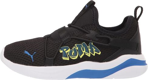 PUMA Softride Rift Slip On Running Shoe, Black-Nebulas Blue-Nrgy Yellow-Intense Blue, 11.5 US Unisex Little Kid in Saudi Arabia