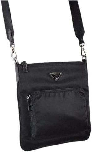 Prada Black Tessuto Nylon Messenger Crossbody Handbag 1BH716 in Saudi Arabia