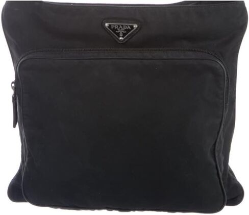 Prada Black Tessuto Nylon Messenger Crossbody Handbag 1BH716 in Saudi Arabia