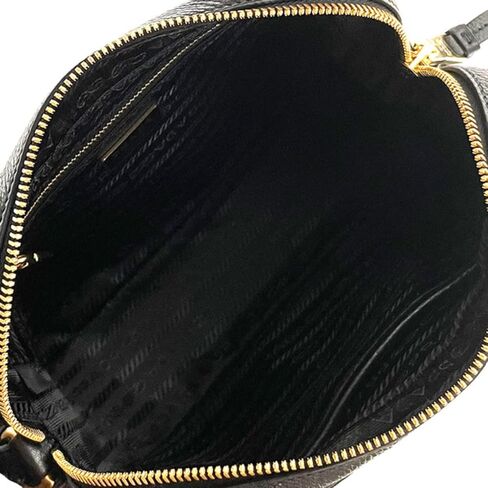 Prada Black Vitello Phenix Leather Shoulder Camera Bag 1BH103 in Saudi Arabia