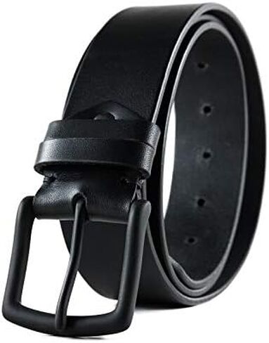 حزام جلدي للرجال من HoffeBelts - أحزمة مصنوعة يدويًا للرجال بإبزيم، أحزمة جلدية محببة بالكامل، كاجوال وفستان وقابلة للعكس in Kuwait