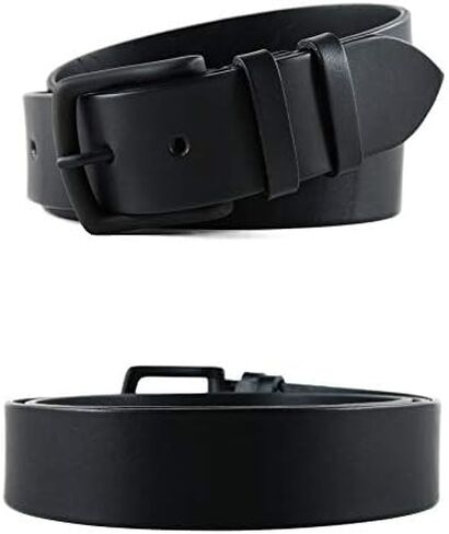 حزام جلدي للرجال من HoffeBelts - أحزمة مصنوعة يدويًا للرجال بإبزيم، أحزمة جلدية محببة بالكامل، كاجوال وفستان وقابلة للعكس in Kuwait