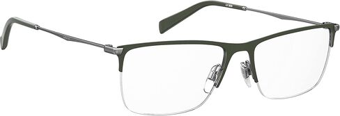 Levi's Men's LV 5029 Square Prescription Eyewear Frames, Matte Green/Demo Lens, 55 mm, 17mm in Saudi Arabia