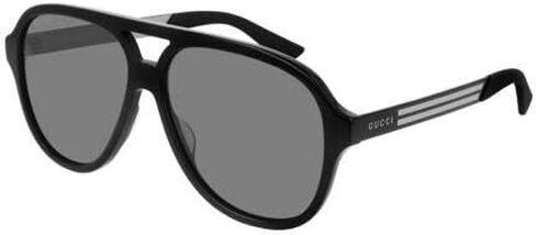 Gucci Mens UV Protection Retro Aviator Sunglasses Black 59mm in Saudi Arabia