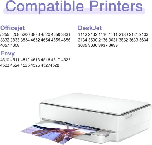 استبدال خرطوشة الحبر المعاد تصنيعها من RETCH لـ HP 63XL 63 XL لـ Envy 4520 4516 Officejet 5255 5258 5220 3830 4650 3831 3833 4655 DeskJet 1112 3630 3632 3633 3634 2130 2132 (1 أسود) in Kuwait