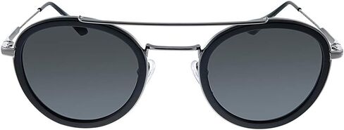 Prada PR 56XS M4Y5S0 Black Metal Oval Sunglasses Grey Lens in Saudi Arabia