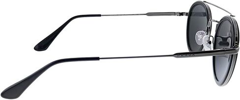 Prada PR 56XS M4Y5S0 Black Metal Oval Sunglasses Grey Lens in Saudi Arabia