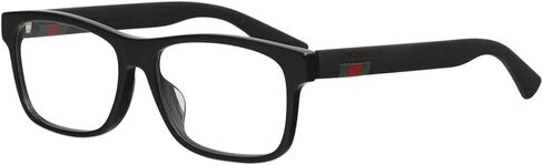 Gucci GG 0176O 001 Black Plastic Rectangle Eyeglasses 56mm in Saudi Arabia