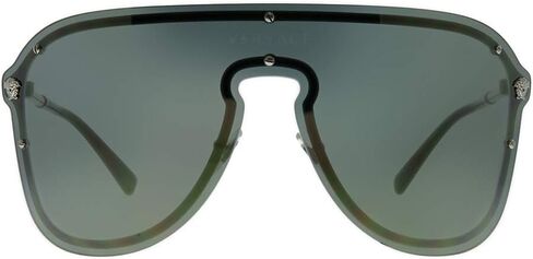 Versace Women's Oversized Shield Sunglasses, Silver/Gold, One Size in Saudi Arabia
