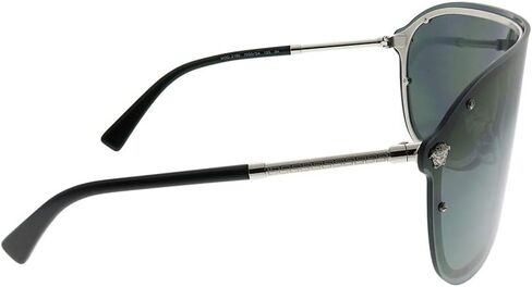 Versace Women's Oversized Shield Sunglasses, Silver/Gold, One Size in Saudi Arabia