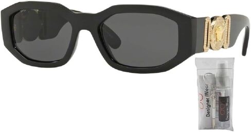 نظارات شمسية غير منتظمة من Versace VE4361 للرجال + حزمة مع مجموعة نظارات مجانية من Designer iWear in Kuwait