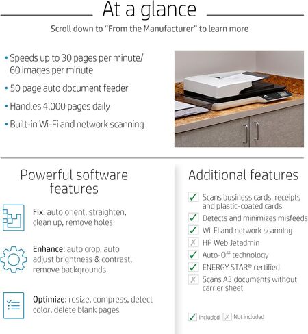 HP ScanJet Pro 4500 fn1 Network Scanner (L2749A) in Saudi Arabia