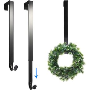 kalekey 2 حزمة إكليل شماعات، قابل للتعديل إكليل شماعات طول من 14 إلى 26 بوصة، اكاليل حامل هوك 20LB الثقيلة، للباب الأمامي لعيد الميلاد عيد الفصح عيد الهالوين زينة اكليلا من الزهور علامة ترحيب in Kuwait