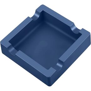 Cigar Ashtray,Large Cigar Rests Ash tray Outdoors,Silicone Cigar Ashtray for Patio Outside Indoor,Unbreakable/Non-slip/Burn-resistant Outdoor Ashtray (Black)
