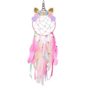 Dream Catchers for Kids Unicorn Wall Decor for Girls Bedroom Flower Feather Wall Hanging Decoration in Kuwait