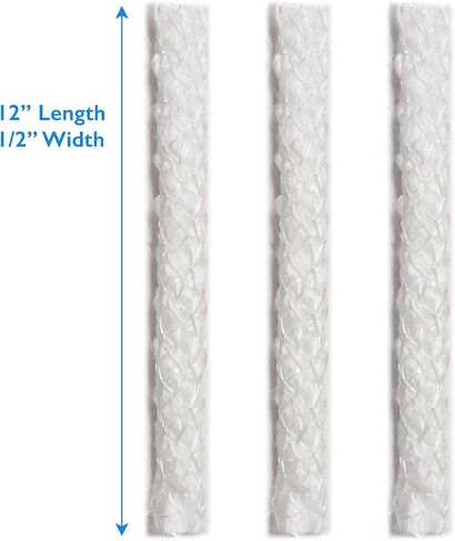 FIREFLY Fiberglass Tiki Torch Wicks - صنع في الولايات المتحدة الأمريكية - 1/2 بوصة × 6 بوصة لمشاعل تيكي - 6 لكل عبوة in Kuwait