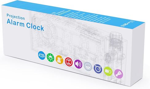 ساعة منبه رقمية على جدار السقف، ساعة منبه LED لغرف النوم مع منفذ شاحن USB، جهاز عرض 350 درجة، باهتة، 12/24 ساعة وDST، بطارية احتياطية، ساعة منبه مزدوجة عالية 7.5 بوصة للنوم الثقيل in Kuwait