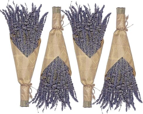 Dried Lavender Flowers Bundle - 6 Bunches Dried Lavender, Ideal Home Fragrance Products for Wedding, Party, Photography, Flower Arrangements & DIY Projects,16 Inches Long in Kuwait