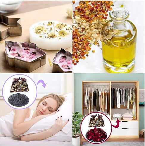 9 Bags Dried Flowers,100% Natural Dried Flowers Herbs Kit for Soap Making, DIY Candle Making,Bath - Include Rose Petals,Lavender,Don't Forget Me,Lilium,Jasmine,Rosebudsand More in Saudi Arabia