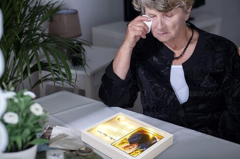 Sympathy Gift LED Memorial Shadow Box Memorial Picture Frame for Loss of Loved One 4x6 Photo (As I Sit in Heaven Black) in Kuwait